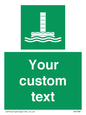 SA7288: Custom sign safe condition Evacuation chute