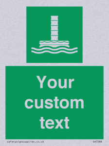 SA7288: Custom sign safe condition Evacuation chute