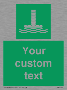 SA7288: Custom sign safe condition Evacuation chute