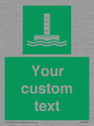 SA7288: Custom sign safe condition Evacuation chute