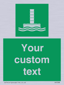 SA7288: Custom sign safe condition Evacuation chute