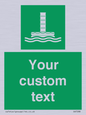 SA7288: Custom sign safe condition Evacuation chute