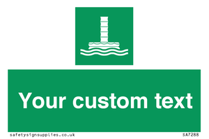 SA7288: Custom sign safe condition Evacuation chute