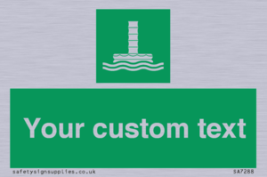 SA7288: Custom sign safe condition Evacuation chute