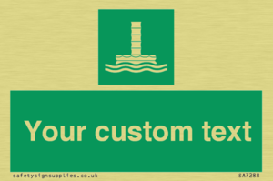 SA7288: Custom sign safe condition Evacuation chute