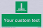 SA7288: Custom sign safe condition Evacuation chute