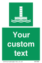 SA7288: Custom sign safe condition Evacuation chute