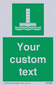 SA7288: Custom sign safe condition Evacuation chute