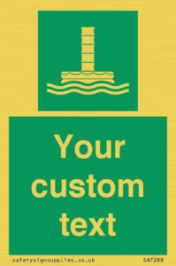 SA7288: Custom sign safe condition Evacuation chute