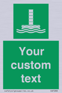 SA7288: Custom sign safe condition Evacuation chute