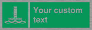 SA7288: Custom sign safe condition Evacuation chute