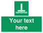 SA7288: Custom sign safe condition Evacuation chute