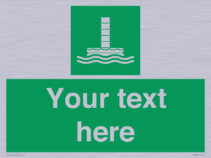 SA7288: Custom sign safe condition Evacuation chute