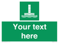 SA7288: Custom sign safe condition Evacuation chute