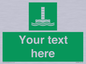 SA7288: Custom sign safe condition Evacuation chute