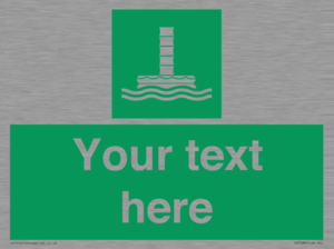 SA7288: Custom sign safe condition Evacuation chute