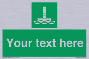 SA7288: Custom sign safe condition Evacuation chute