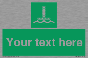 SA7288: Custom sign safe condition Evacuation chute