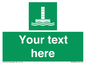 SA7288: Custom sign safe condition Evacuation chute