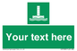 SA7288: Custom sign safe condition Evacuation chute