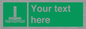 SA7288: Custom sign safe condition Evacuation chute