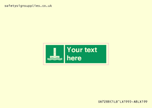 SA7288: Custom sign safe condition Evacuation chute