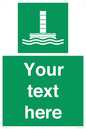 SA7288: Custom sign safe condition Evacuation chute