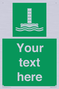 SA7288: Custom sign safe condition Evacuation chute