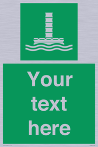 SA7288: Custom sign safe condition Evacuation chute