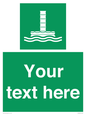 SA7288: Custom sign safe condition Evacuation chute
