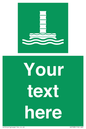 SA7288: Custom sign safe condition Evacuation chute