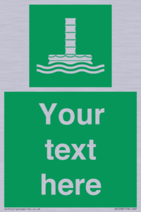 SA7288: Custom sign safe condition Evacuation chute