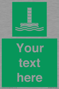 SA7288: Custom sign safe condition Evacuation chute