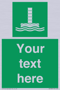 SA7288: Custom sign safe condition Evacuation chute