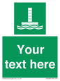 SA7288: Custom sign safe condition Evacuation chute