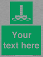 SA7288: Custom sign safe condition Evacuation chute