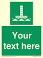 SA7288: Custom sign safe condition Evacuation chute