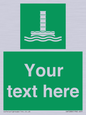 SA7288: Custom sign safe condition Evacuation chute