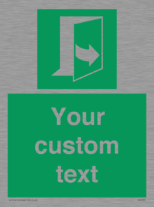 SA7290: Custom sign safe condition door opens pulling left hand side