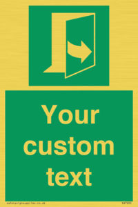 SA7290: Custom sign safe condition door opens pulling left hand side