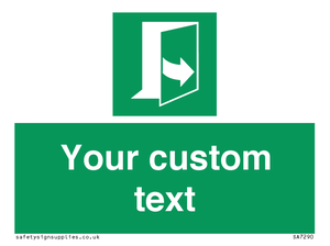 SA7290: Custom sign safe condition door opens pulling left hand side
