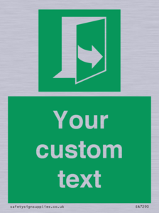 SA7290: Custom sign safe condition door opens pulling left hand side