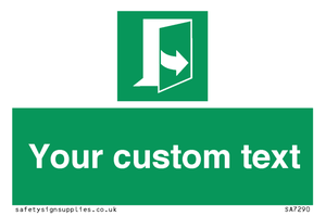 SA7290: Custom sign safe condition door opens pulling left hand side