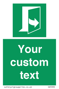 SA7290: Custom sign safe condition door opens pulling left hand side