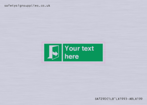 SA7290: Custom sign safe condition door opens pulling left hand side