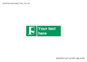 SA7290: Custom sign safe condition door opens pulling left hand side