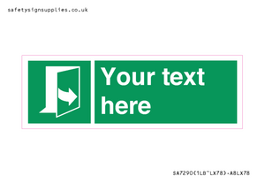 SA7290: Custom sign safe condition door opens pulling left hand side