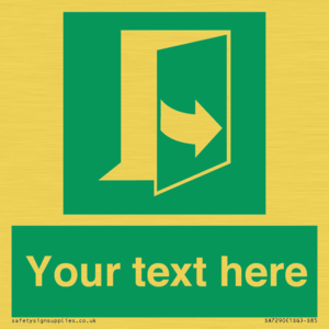 SA7290: Custom sign safe condition door opens pulling left hand side