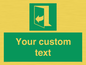SA7291: Custom sign safe condition door opens pulling right hand side