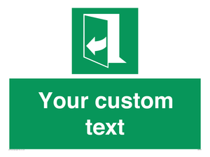SA7291: Custom sign safe condition door opens pulling right hand side
